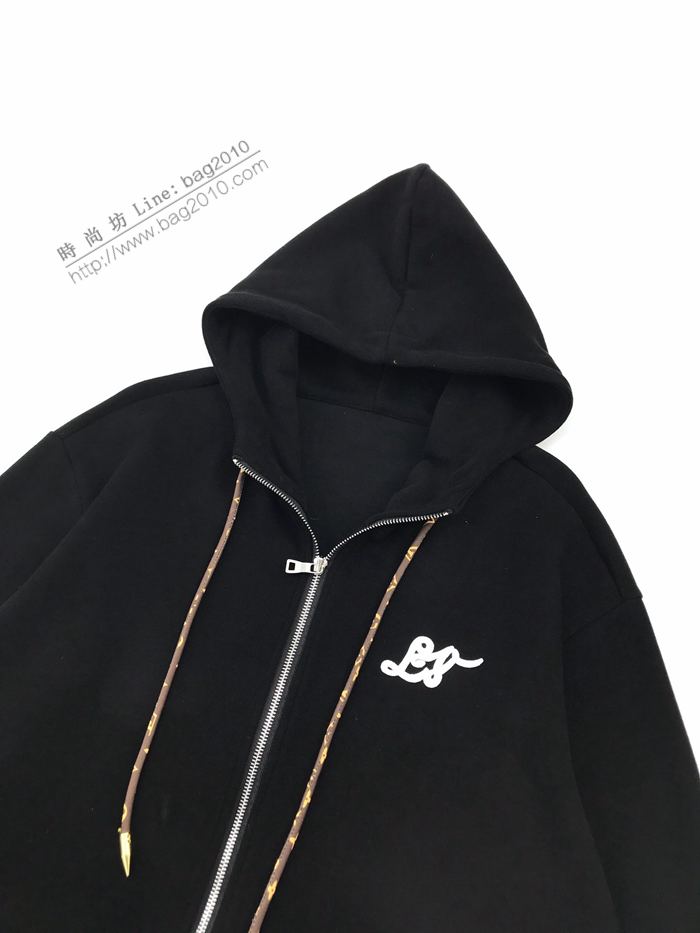 LV男裝 2020秋冬新款LV高端定制撞色雙層螺紋刺繡字母休閒套裝  ydi3023